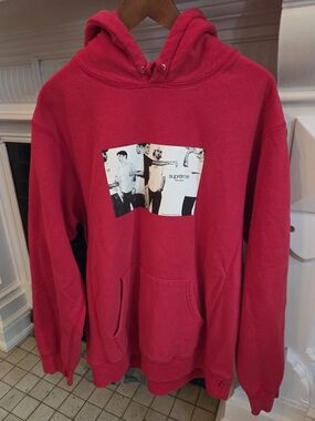 SUPREME NY CLASSIC AD hoodie - XL Men's Red